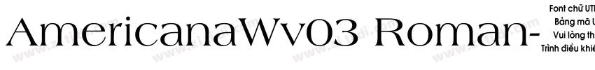 AmericanaWv03 Roman字体转换